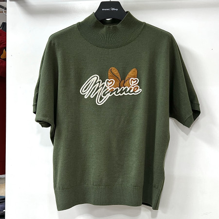 [행복한백화점][디즈니골프]래글런소매 반팔 니트 티셔츠 카키 여성 DO3LKT005