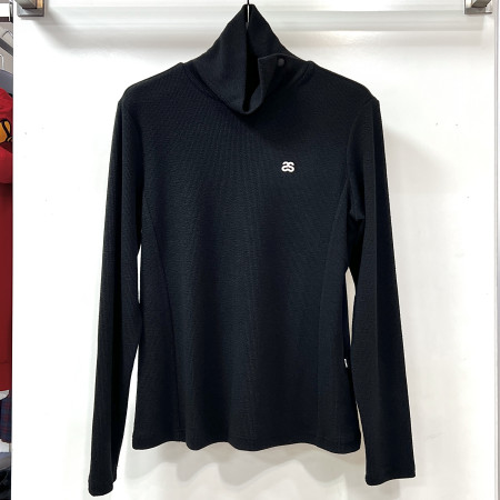 [행복한백화점][디즈니골프]옆라인절개 터틀넥 긴팔 티셔츠 블랙 여성 SO3LTS005