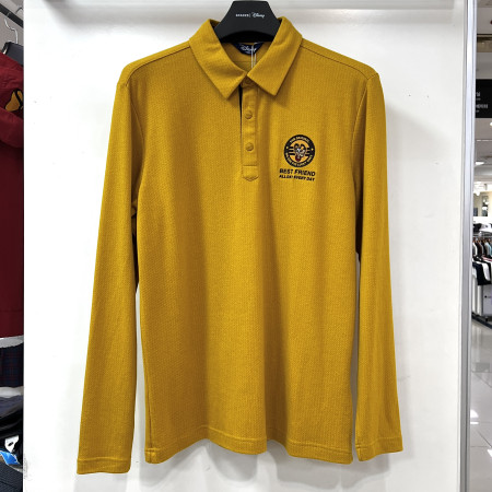 [행복한백화점][디즈니골프]캐릭터 아트웍 패치 카라 티셔츠 머스타드 남성 DO3MTS009