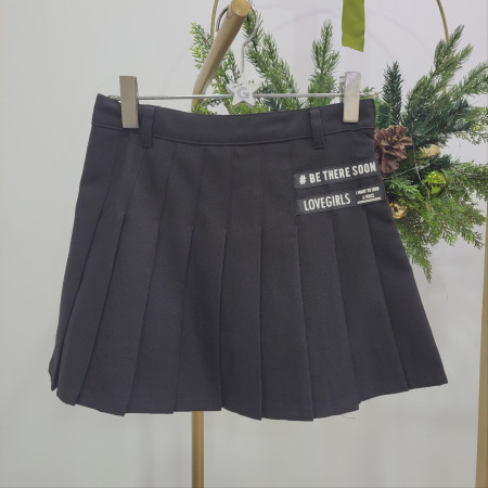 [행복한백화점][더데이걸]레터 테이프 포인트  플리트 스커트 TGWH24102