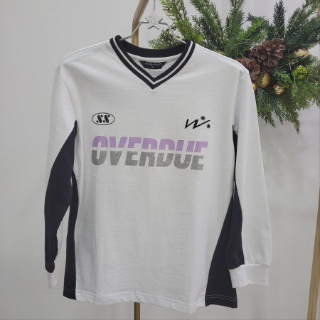 [행복한백화점][더데이걸]스포티 브이넥 티셔츠 TGMA24105