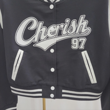 [행복한백화점][더데이걸]크롭 바시티 쟈켓  TGJA24102