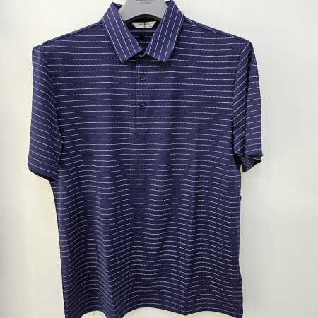 [행복한백화점][세르지오]규칙  단가라  네이비  반팔 티셔츠 stsdkmh2773