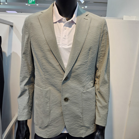 [행복한백화점][세르지오] 나일ㄹ론 경량 그레이 스판 자켓   sjkurmf2232