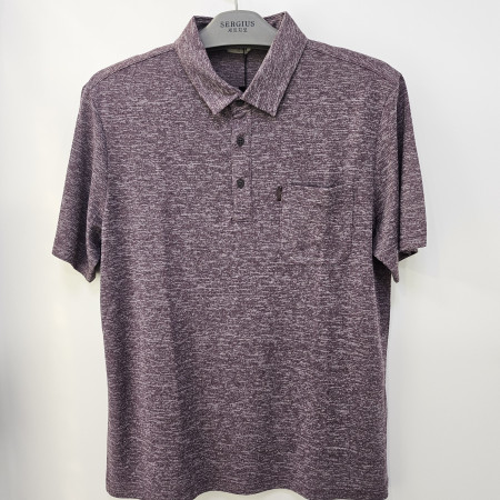 [행복한백화점][세르지오]한지 섬우 멜란지 와인 반팔 티셔츠 stsvamj2788