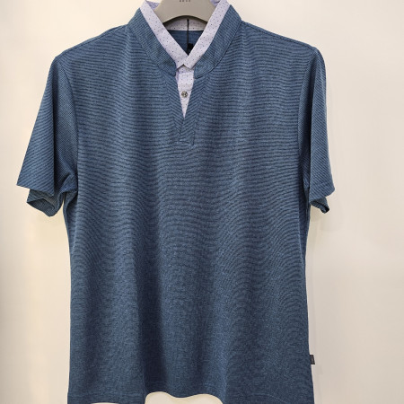 [행복한백화점][세르지오]레이어드 네이비 반팔 티셔츠   stsvamh2626