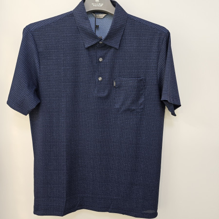 [행복한백화점][세르지오]와플 조직  네이비  반팔 티셔츠  stsvbmh2623