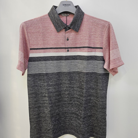 [행복한백화점][세르지오]린넨 핑크 보카시  반팔 티셔츠 stsvbmf2604a