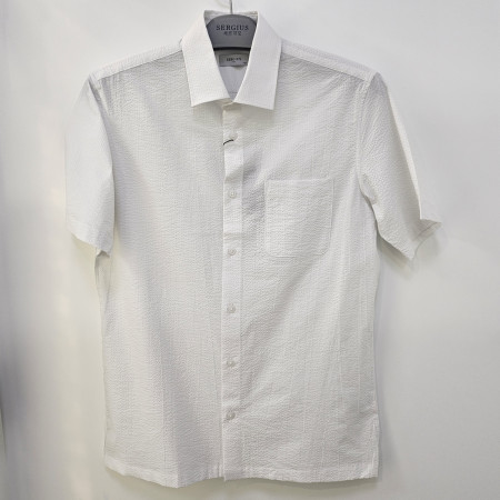 [행복한백화점][세르지오]면100%  화이트 남방  sytncme2421a