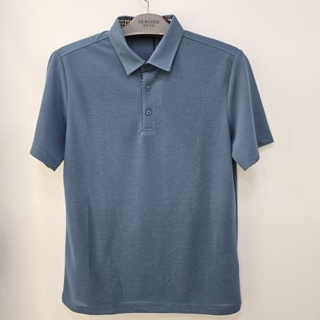 [행복한백화점][세르지오] 레이온 혼방  카라 반팔 티셔츠 stsdkme2831