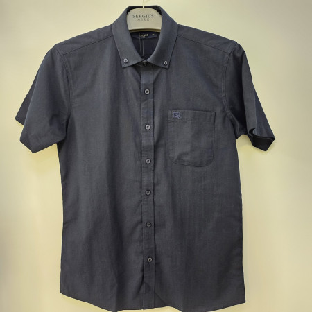 [행복한백화점][세르지오]면혼방 다크 네이비  반팔 남방    syturme2226a