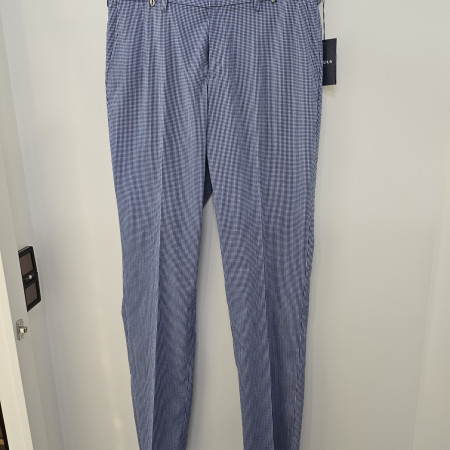 [행복한백화점][세르지오]면 레이온 혼방  블루 체크 바지 SPTSOME2944a