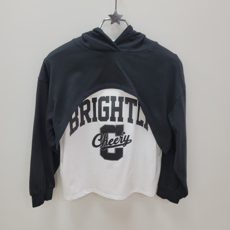 [행복한백화점][더데이걸]크롭후두박시반팔세트  TGMH24804