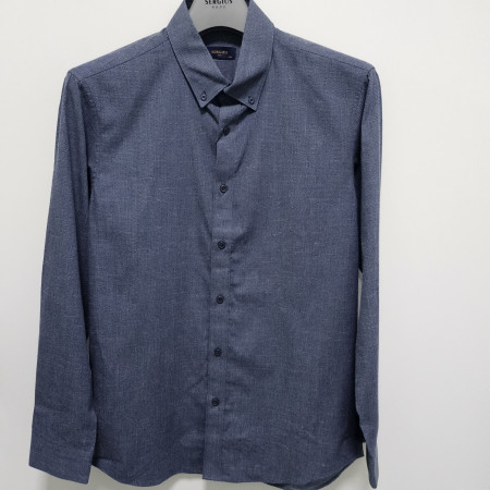 [행복한백화점][세르지오]면100% 블루 셔츠 sytncmk3401