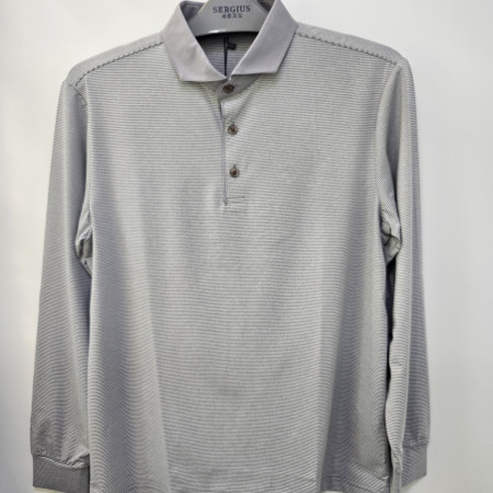 [행복한백화점][세르지오]우븐와이드 그레이 스판 긴팔 티셔츠 stsdkmf3740