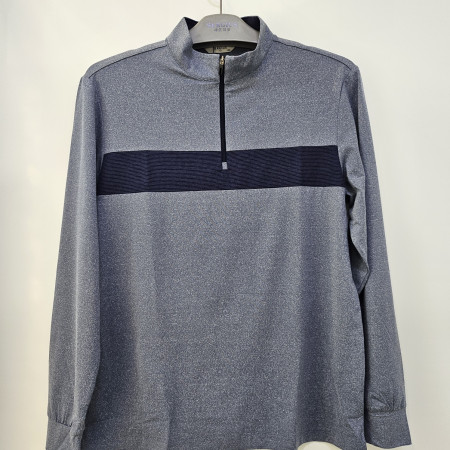 [행복한백화점][세르지오]차이나 짚업 블루 긴팔 티셔츠  stsdkmh3715