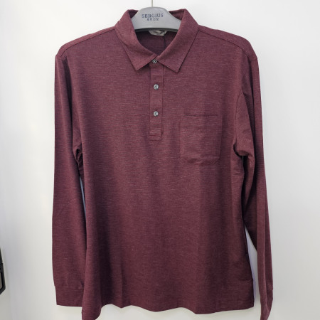 [행복한백화점][세르지오]단가라 와인 긴팔 티셔츠  stsvbmg3722