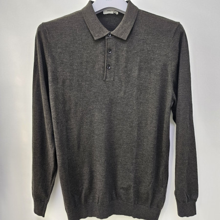 [행복한백화점][세르지오]카키 카라 모혼방 긴팔 니트 티셔츠  sntzymf3754