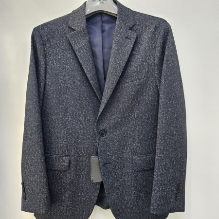 [행복한백화점][세르지오]저어지 프린트 네이비 자켓   sjkurme1233