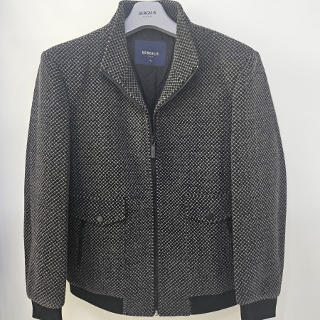 [행복한백화점][세르지오]그레이  모직점퍼   sjpdwme4176a