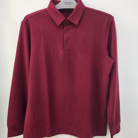 [행복한백화점][세르지오]와인 폴리긴팔   겨울긴팔 티셔츠 