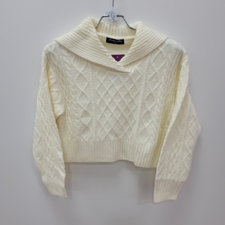 [행복한백화점][더데이걸]케이블 숄카라 니트 TGKA23T01