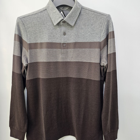 [행복한백화점][세르지오]면혼방 카라 긴팔 티셔츠 stsdkmf4601