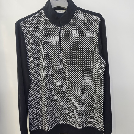 [행복한백화점][세르지오]밑단 십오리  블랙  긴팔 티셔츠 stsdkmf4612a