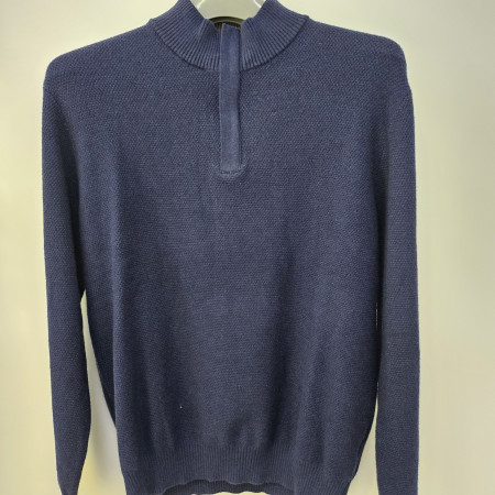 [행복한백화점][세르지오]네이비  솔리드 반집업  니트티셔츠  sntjbmf4855a