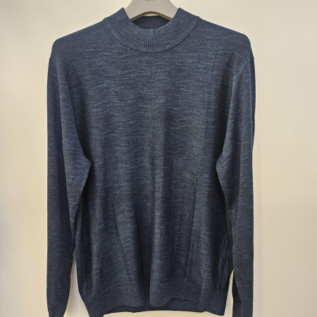 [행복한백화점][세르지오]헤링본  네이비 반폴라 티셔츠 sntbsmf4515a