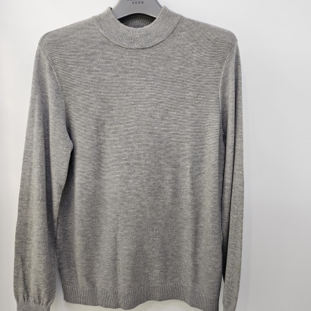 [행복한백화점][세르지오]양두조직 그레이 반폴라 니트티셔츠 sntvbmf4558a