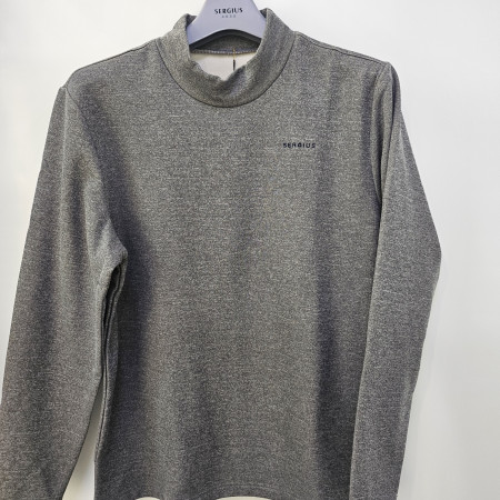 [행복한백화점][세르지오]선염  기모 그레이  반폴라 티셔츠 stsmgmf4540