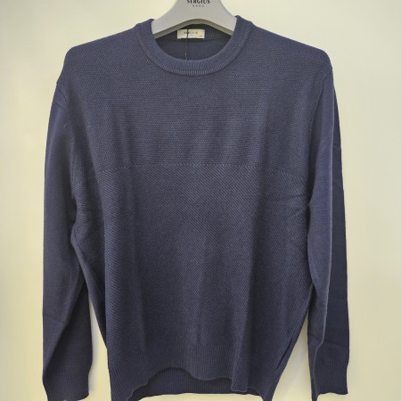 [행복한백화점][세르지오]네이비 라운드 니트티셔츠 sntjbmf4878a