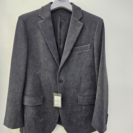 [행복한백화점][세르지오] 사선 골지 그레이 자켓 sjkurmf4238