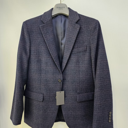 [행복한백화점][세르지오]방모 체크 네이비 자켓   sjkurmf4246a