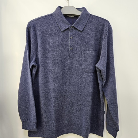 [행복한백화점][세르지오] 면 레이온 혼방 네이비 기모 티셔츠 stsvbmg4734