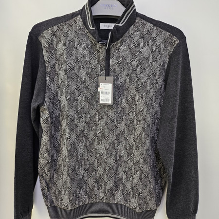 [행복한백화점][세르지오]반집업 십오리 기모 그레이 티셔츠 stsvbmg4739