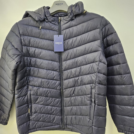 [행복한백화점][세르지오]분리형 후드 패딩 네이비 점퍼 sjpurme4603