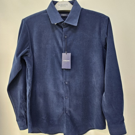 [행복한백화점][세르지오]코듀로이 네이비 남방  syturmd1456a