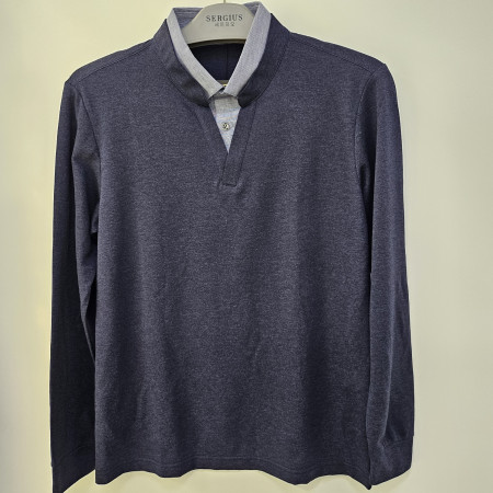 [행복한백화점][세르지오]우븐  네이비 레리어드 티셔츠 stsvbmg1712