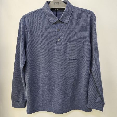 [행복한백화점][세르지오] 에리 블루 긴팔 티셔츠 stsvbmg1714