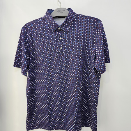 [행복한백화점][세르지오] 레이온 폴리 혼방 블루 반팔 티셔츠 stsdkfd2837