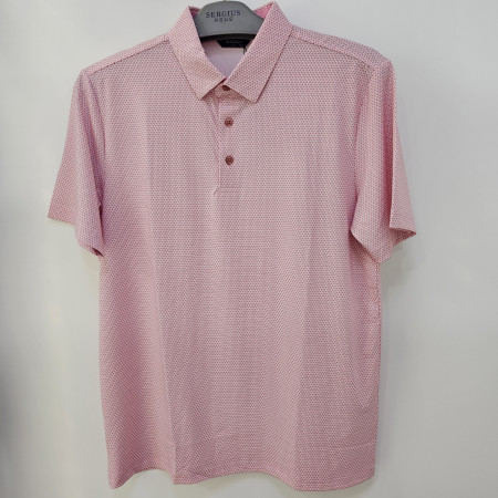 [행복한백화점][세르지오] 폴리 스판 핑크 반팔 티셔츠  stsdkfd2842