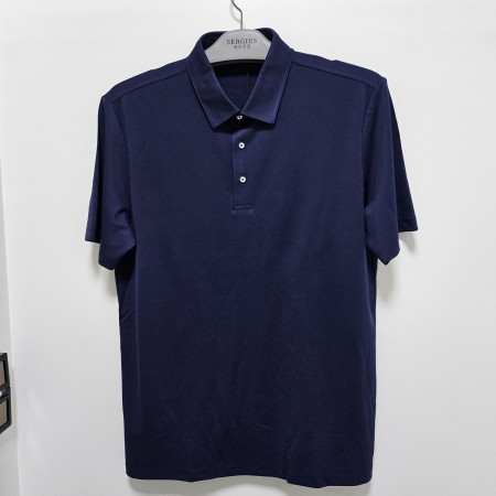 [행복한백화점][세르지오]폴리 스판 네이비 반팔 티셔츠 stsdkfd2857