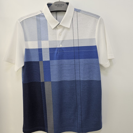 [행복한백화점][세르지오]면분할 100%블루 반팔 티셔츠 stsdkmf2793a