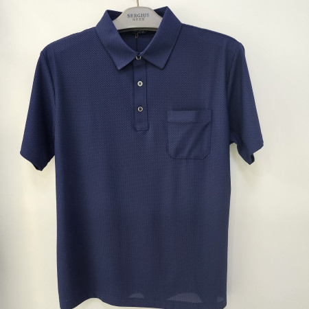 [행복한백화점][세르지오]엠보 카라 네이비 반팔 티셔츠 STSVB2D63010