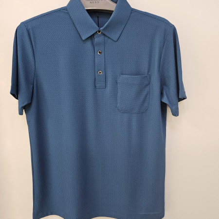 [행복한백화점][세르지오]엠보 블루 카라 반팔 티셔츠 STSVB2D63011