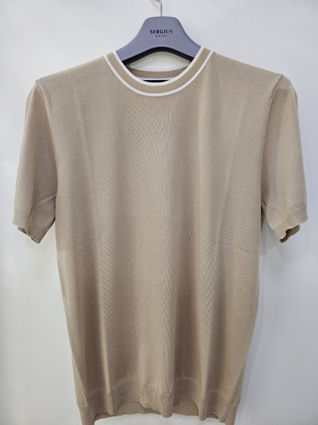 [행복한백화점][세르지오]냉감 라운드 반팔 니트티셔츠 sntur1d2508