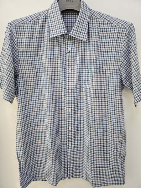 [행복한백화점][세르지오]p/r 그린 체크 반팔 남방  sytgumf2432