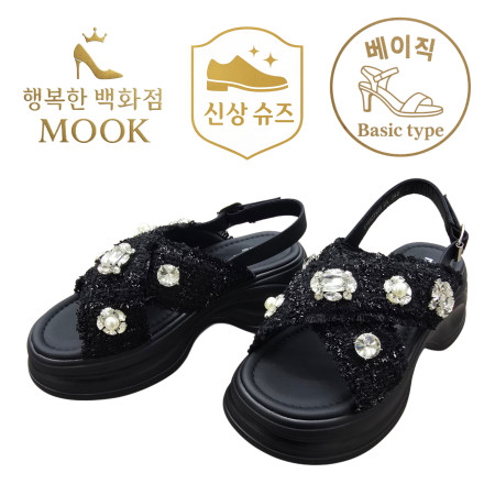 [행복한백화점][무크]mook 여성 캐쥬얼 샌들 블랙 516HB522523